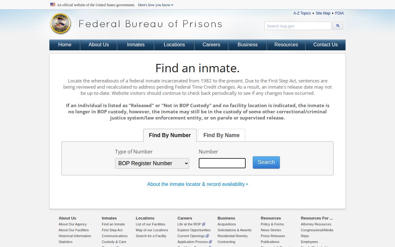 Federal custody locator without mugshots for Edgefield County search context