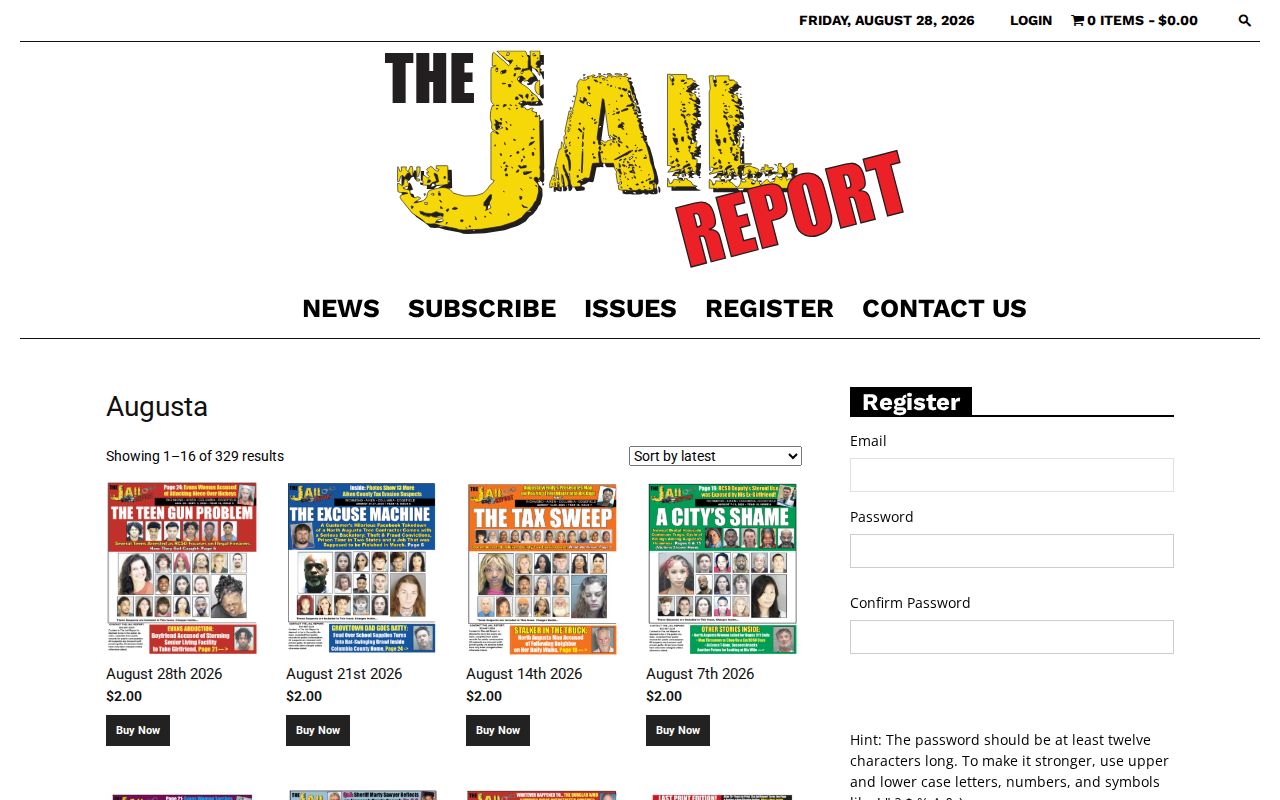 Edgefield County regional mugshot news issue index